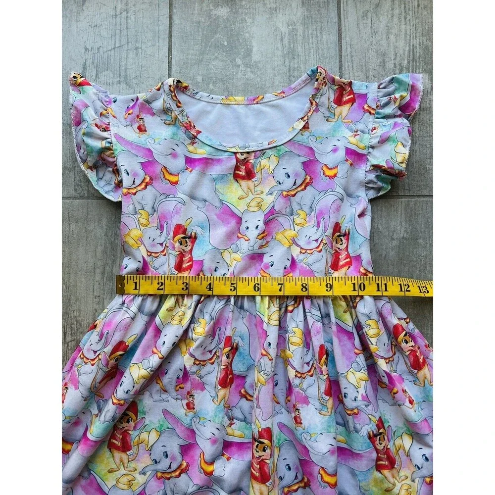 Los Angeles Boutique Disney DUMBO Print Swing Casual Girls Dress School Summer 7